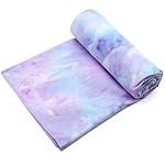 Eunzel Hot Yoga Towel Non Slip Yoga Mat Towel Non-Slip Sweat Absorbent Microfiber Towel for Hot Yoga, Pilates and Workout 72" x 26.5", Purple & Green - Image 2