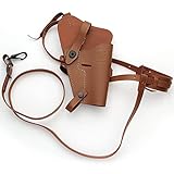 Brown Leather US M7 Shoulder Holster with Black Metal Hardware