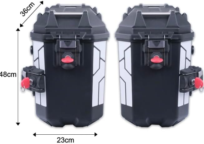 Resim GP Kompozit Universal 26 lt x 2 Plastik Motosiklet Yan Çanta Seti Siyah 