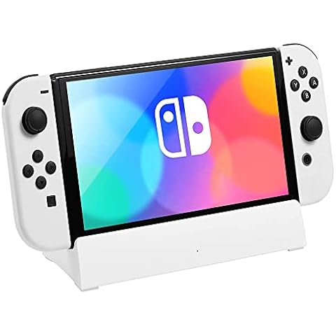 KEKUCULL TV Docking Station for Switch and Switch OLED,Switch Docking Station with 4K/1080P HDMI Adapter and USB 3.0 Port,Replacement for Official Switch Dock(White) Cover
