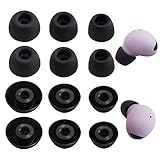 Silicone Ear Tips for Samsung Galaxy Buds2 Pro - Replacement Earbuds Tips 6 Pairs (L/M/S), Noise Isolating & Secure Fit, Black