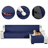 HDCAXKJ Sectional Couch Covers for Dogs 3-Pieces Water Resistant Quilted L Shape Sofa Cover for Livi