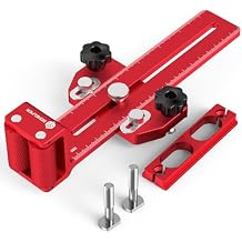 Thin Rip Jig Safety One Way Roller Bearing Table Saw Jig Guide for Repetitive Narrow Strip Cuts, Fits 3/8" x 3/4" T Slot & U Slot, 1/4" x 3/8" T-Slot, Works with Table Saw, Band Saw & Router Table
