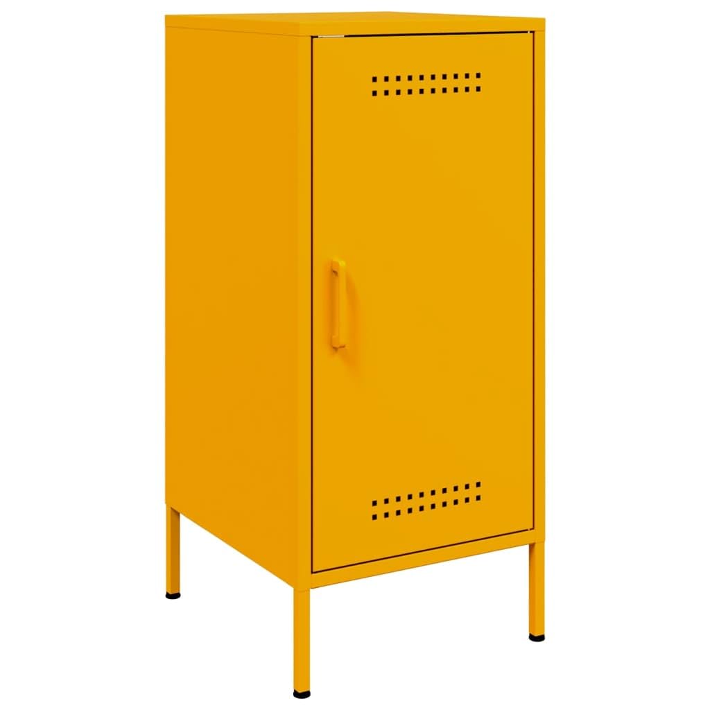 Credenze 2 pz Giallo Senape 36x39x79 cm in Acciaio