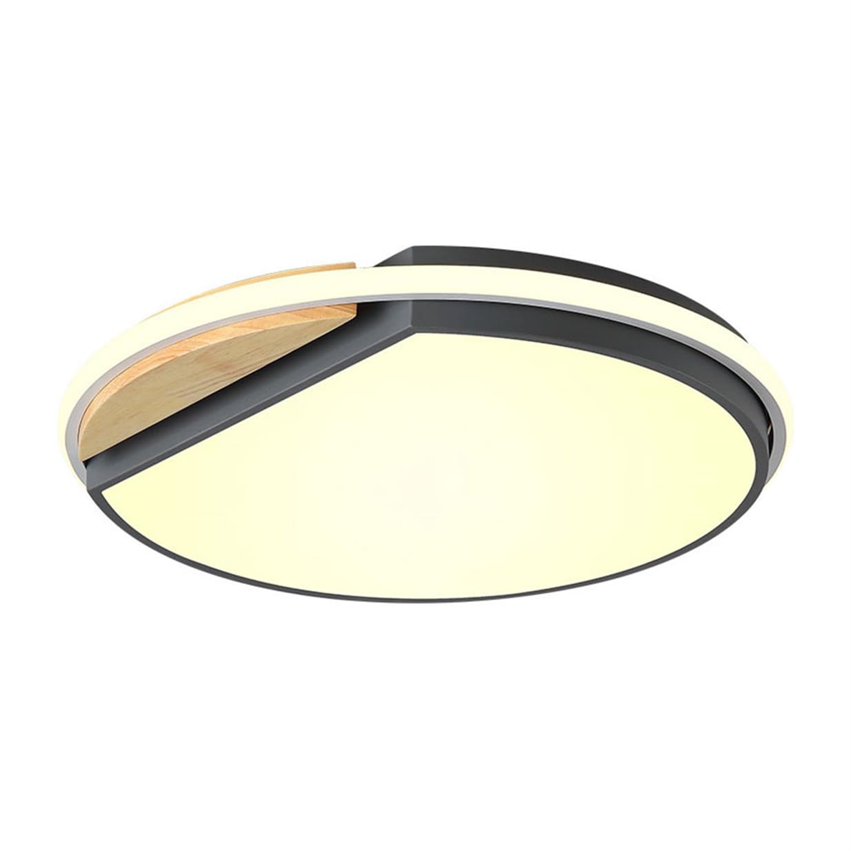 JXYDJH Elegant Green Round Ceiling Lamp Nordic Flush Mount Ceiling Light Fixture Modern Farmhouse Metal Lamp Shade Black Industrial Hanging Dome Light Fixtures for Living Room Dining Room - 36W