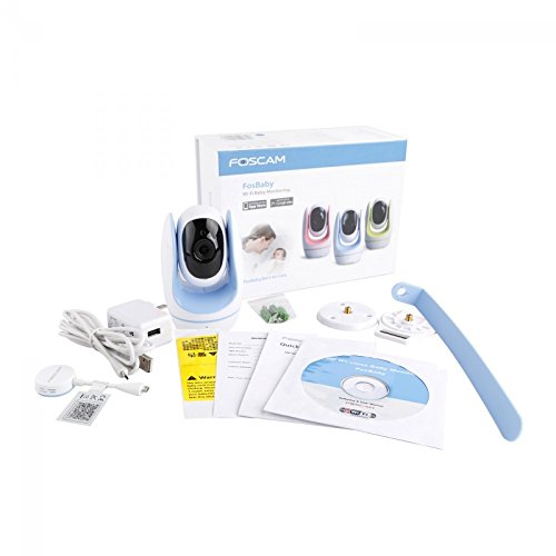 Foscam FosBaby BLUE Telecamera, HD 1.0 MP, H.264