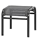 Siena Garden Hocker Livorno, 46x44x41cm, Gestell: Aluminium, in anthrazit, Fläche: Ranotex-Gewebe in silber-schwarz