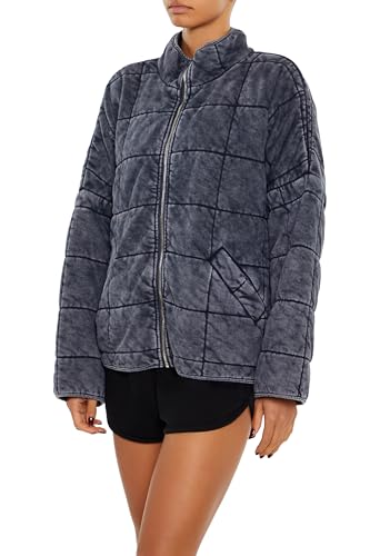 Forever 21 Women's Quilted Zip-up Jacket4