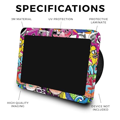 Image of Carbon Fiber Skin Compatible with Amazon Echo Show 8 (3rd Gen, 2023) - Funky Graffiti - Premium 3M Vinyl Protective Wrap Decal Cover - Easy to Apply | Crafted in the USA by MightySkins