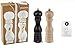 Produktbild Peugeot Paris Pfeffermühle schoko + Salzmühle natur 22 cm im Set mit 100 gr. Salz in Dekomiro Geschenkverpackung