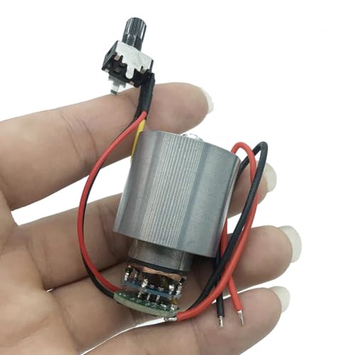 OVNSHVN Bürstenloser Mini-Motor DC 7–24 V, 100.000 Min, Hochgeschwindigkeits-Laufrad Aus CNC-Aluminiumlegierung, Kanalventilator, Stufenlose Geschwindigkeitsregulierung, Langlebig