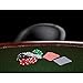 GSE Games & Sports Expert Two-Tone Poker Table Suited Speed Cloth, Casino Table Cloth with Dark Color Background, Waterproof Tablecloth for Poker Tables (Green)