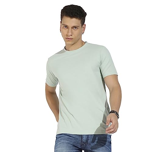 Image of CAHOOT Men's Basic Regular Fit T-Shirt for Casual Wear | Crewneck | Short Sleeve | Pull On Closure | Cotton T-Shirt Crafted with Comfort Fit for Everyday Wear