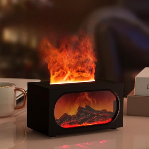 Diffuseur d'arômes flamme 3D contre l'air sec du bureau