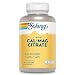 Solaray® Cal-Mag Citrate 1:1 | Calcium & Magnesium Citrate | for Healthy Bones, Teeth, Muscle & Nervous System Function | High Absorption | 180 Count