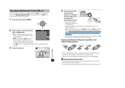 Digiparts (Tm) Wireless Ir Remote Control Shutter Release Compatible With Nikon Ml-L3 D5300, D3200, D5100, D7000, D600, D610, P7000, P7100, J1, V1, Aw1 D40, D40X, D50, D60, D70, D70S, D80, D90, D3 #TOP3