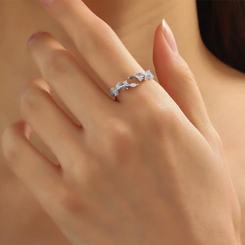 Dainty Rings Open Adjustable Ring Leaf Ring for Women Dainty Stackable Rings for Women - Image 4