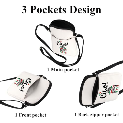 FUSTMW Italy Crossbody Bag Gifts for A Trip to Italy Gifts for Women Italian Wallet Purse with Shoulder Strap Purse3