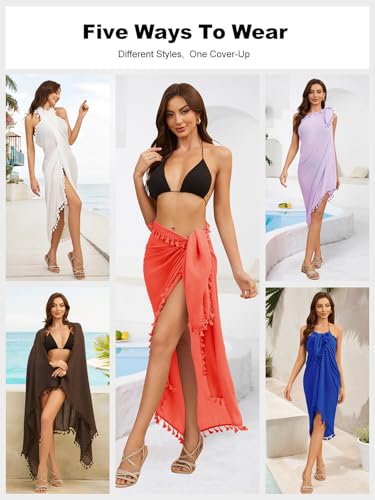 Image of QIANXIZHAN Women's Swimsuit Cover Up,Beach Sarong Wrap Bottom Coverup