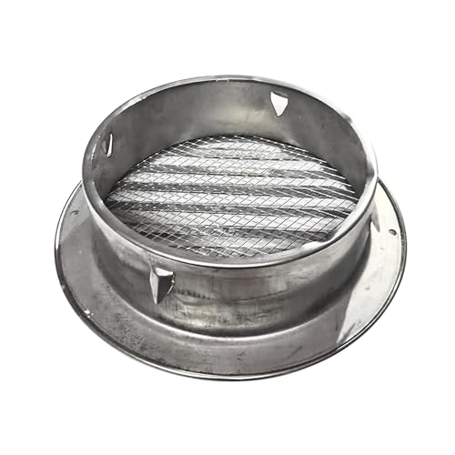 Image of CAMCASA 6-Inch Stainless Steel Cowl Cover for Chimney /Exhaust /Vent Pipe - Anti-Pest Rain Guard Cap for Duct Outlet | Round Air Vent Cap | Fan Duct Cover for Kitchen /Bathroom (Steel Round)