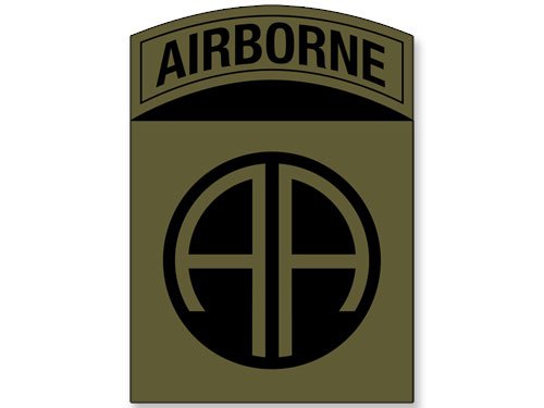 Autocollant 82 ND Airborne AA Logo Vert Armée Insignia SSI
