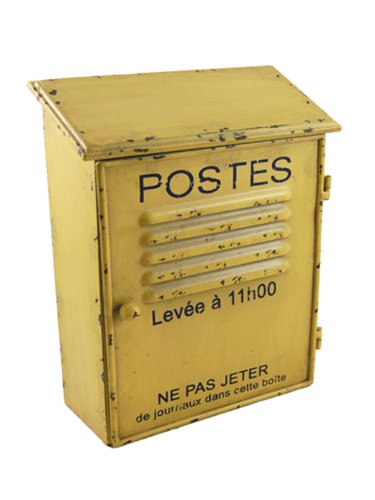 Antic Line créations Boite à clefs Postes Jaune Antique, Map(language_tag -> Fr_fr)