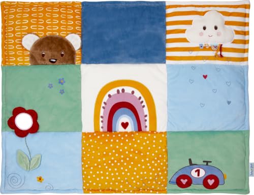 DIE SPIEGELBURG - Spieldecke Regenbogen - BabyGlück (ca. 100x80 cm)