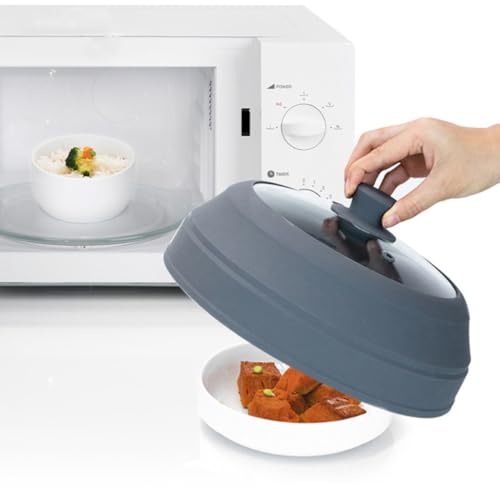 Couvercle en silicone et verre KICHOUSE pliable pour micro-ondes