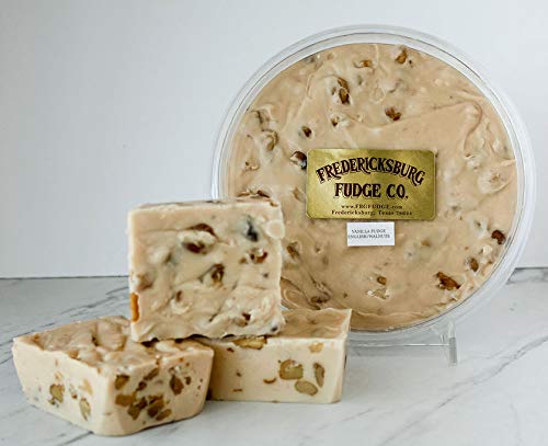 Fredericksburg Fudge - Creamy, Handmade Vanilla Walnut Fudge Candy, 1 Pound, Gluten-Free, All Natural Ingredients, No Preservatives Added