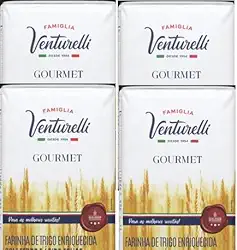 Farinha de Trigo de 1 Kg, Tipo 1, Linha Gourmet, Famiglia Venturelli. (4KG)