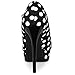 Allegra K Women's Platform Mary Jane Polka Dots Stiletto Heel Black Pumps 7.5 M US