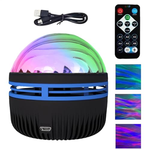 Proyector de luz de galaxia, proyector LED de estrellas con 14 efectos de luz, luz nocturna de nebulosas con control remoto, proyector espacial regulable por USB, decoración estética de habitación