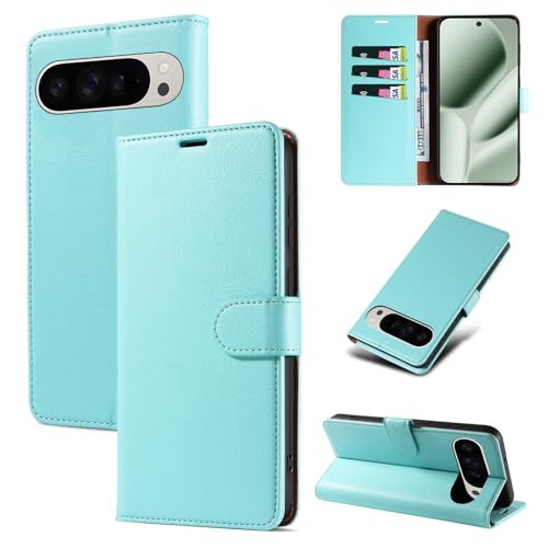 RKINC Wallet Case for Pixel 10 Pro XL, 3 Card Holders, Aqua