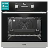 Hisense BI5229PG, Horno Pirolítico Multifunción,Clase A+, Gran capacidad 70L, Limpieza Pirolítica, 11 Programas, Guía telescópica incluida, Cristal extraíble de fácil limpieza, puerta blindada