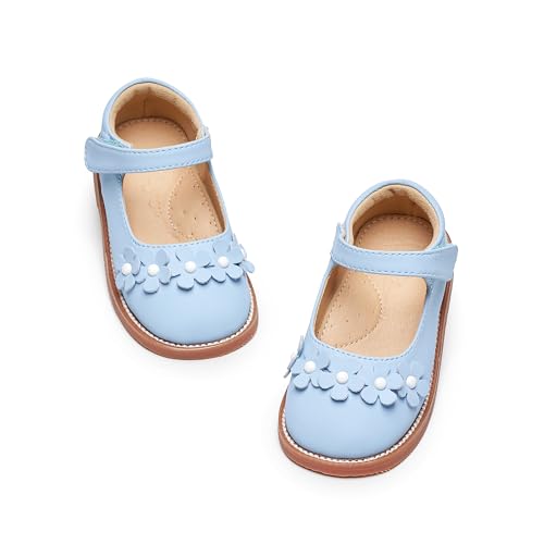 Image of Flaryzone Toddler Little Girl Mary Jane School Uniform Oxfords Flat Dress Shoes