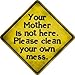 SMART BLONDE Clean Your Own Mess Novelty Metal Crossing Sign CX-108