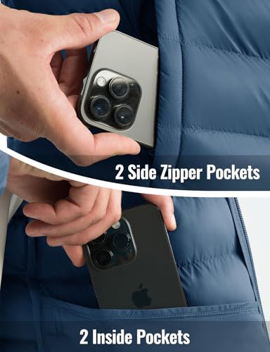 Image of Rdruko Men's Puffer Jacket with Detachable Hood Lightweight