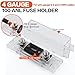 4 Gauge Wire (25ft Each - Red/Black) Copper Clad Aluminum CCA - Primary Automotive Wire,Battery Power/Ground Cable, 20PCS Lugs Terminal Connectors,20PCS 3:1 Heat Shrink Tubing with 100A ANL Fuse