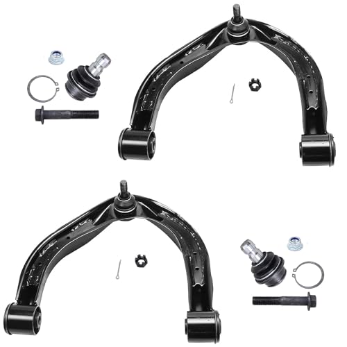 Image of Detroit Axle - Front 4pc Control Arms Kit for Nissan Titan Pathfinder Armada Infiniti QX56, 2 Upper Control Arms with Ball Joints 2 Lower Ball Joints Replacement