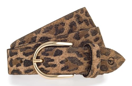 Ceinture Tamaris en cuir taupe et brun W90 idéale pour vos looks de bureau