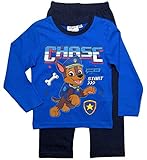 Angenehm zu Tragen PAW PATROL Schlafanzug Jungen Pyjama Schlafanzug Lang (Blau, 110)