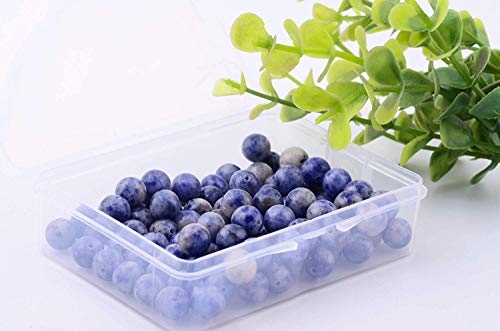 Natural Stone Beads 100pcs 10mm Blue White Sodalite Round Genuine Stone Beading Loose Gemstone Hole 1mm DIY Charm Smooth Beads for Bracelet Necklace Earrings Jewelry Making (Blue White Sodalite, 10mm) - Thumbnail 3