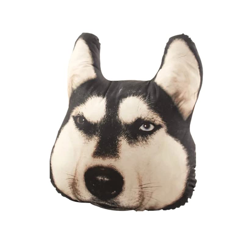 Amazon.co.jp: クッション リアル 犬の顔 プリント ダイカット 