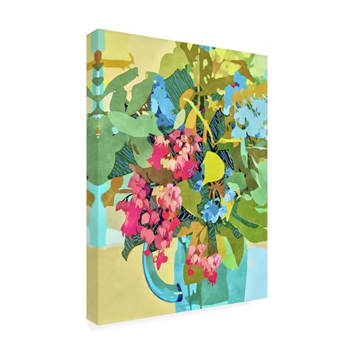 Wrapped Canvas Wall Art - Suzanne Allard 'St Barts Bouquet 2' Wall Art for Living Room, Bedroom, or Office Décor - 18x24