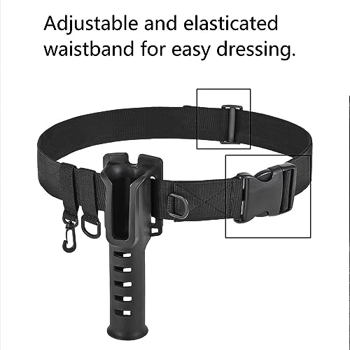 Cinto de pesca com suporte ajustável para vara de pesca para vara de pesca, vara de fundição, água s