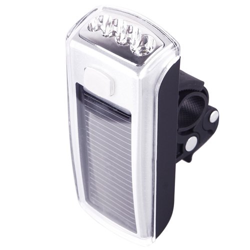 Bike Bicycle 4 LED Solar And USB 2.0 Rechargeable Front Head Light Headlight