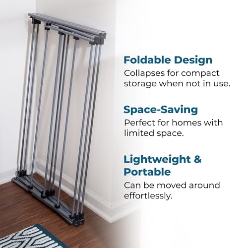Honey-Can-Do Collapsible Laundry Drying Rack, Sturdy Steel, Foldable & Portable Clothes Drying Rack, Space-Saving Design, Indoor & Outdoor Drying, Ideal for Laundry Room 50lb Capacity, Silver by Honey-Can-Do - Image 6