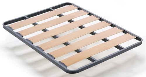 habithor - Somier Reforzado con Láminas de 170 mm y Estructura de Acero 40x30 mm | Medida: 140x180 cm | Refuerzo Central | Fabricación Española