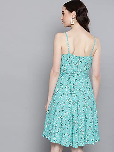 Image of Carlton London Women's Polyester A-Line Knee-Length Casual Dress
