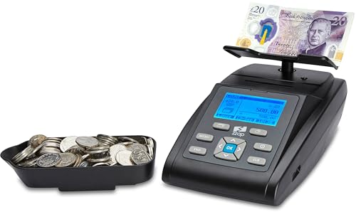 ZZap MS40+ Battery Powered Banknote & Coin Counting Scale - Money Cash Currency Weighing Machine